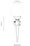 Opviq Lámpara de Pared Exterior Negra BBO-68172-BSY